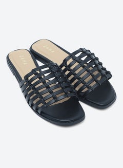 Dyed Slip-On Flat Sandals Black - v1649427051/N40559360V_2