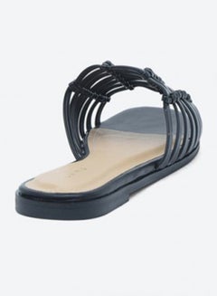 Dyed Slip-On Flat Sandals Black - v1649427051/N40559360V_3