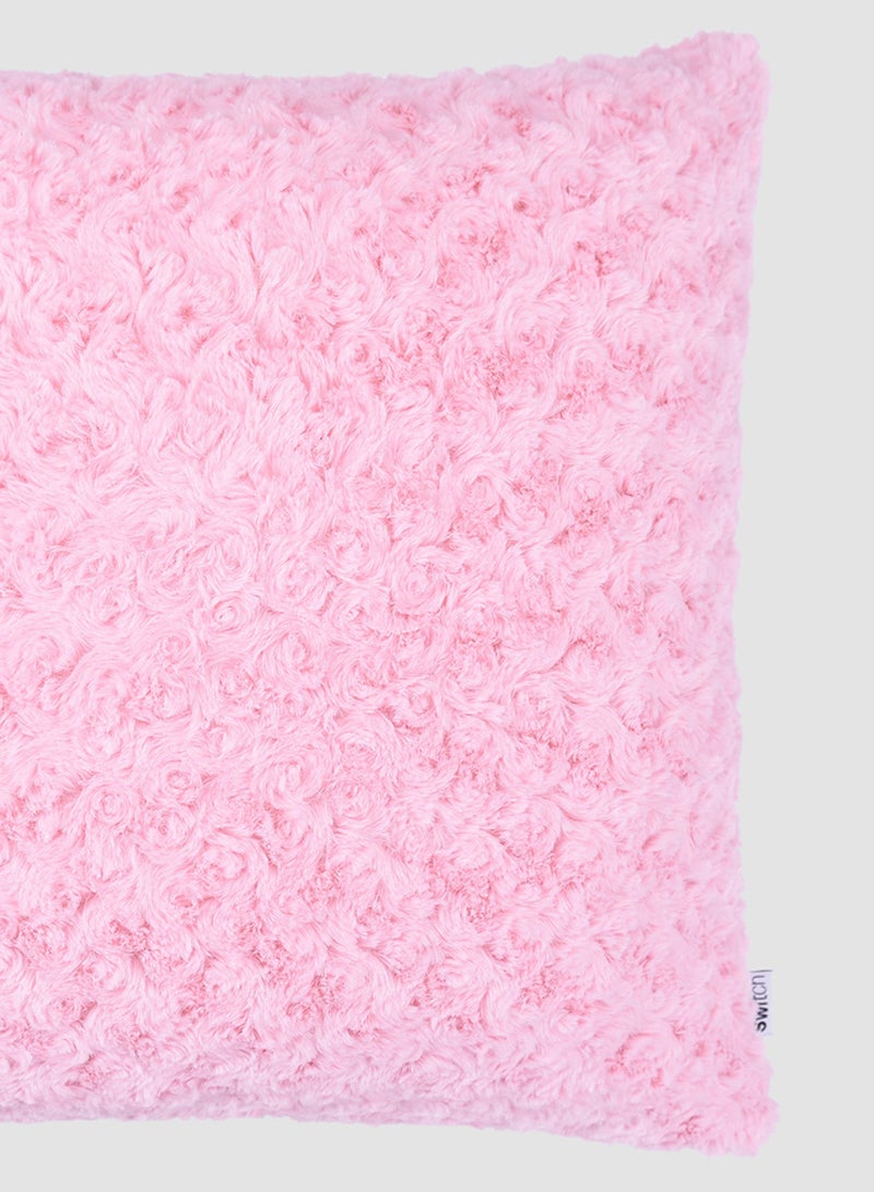 Switch Faux Fur Cushion  VI, Unique Luxury Quality Decor Items for the Perfect Stylish Home Pink CUS238  - Image 4