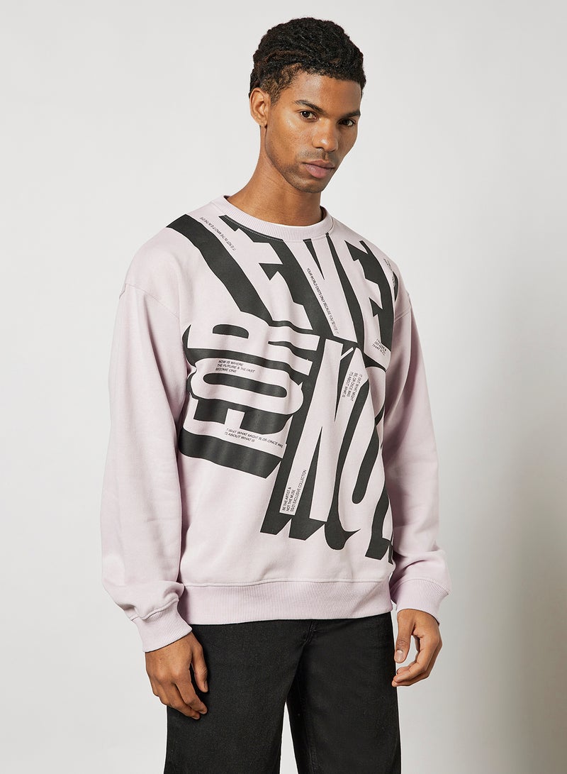 STATE 8 - Printed Sweatshirt Purple - Image 1