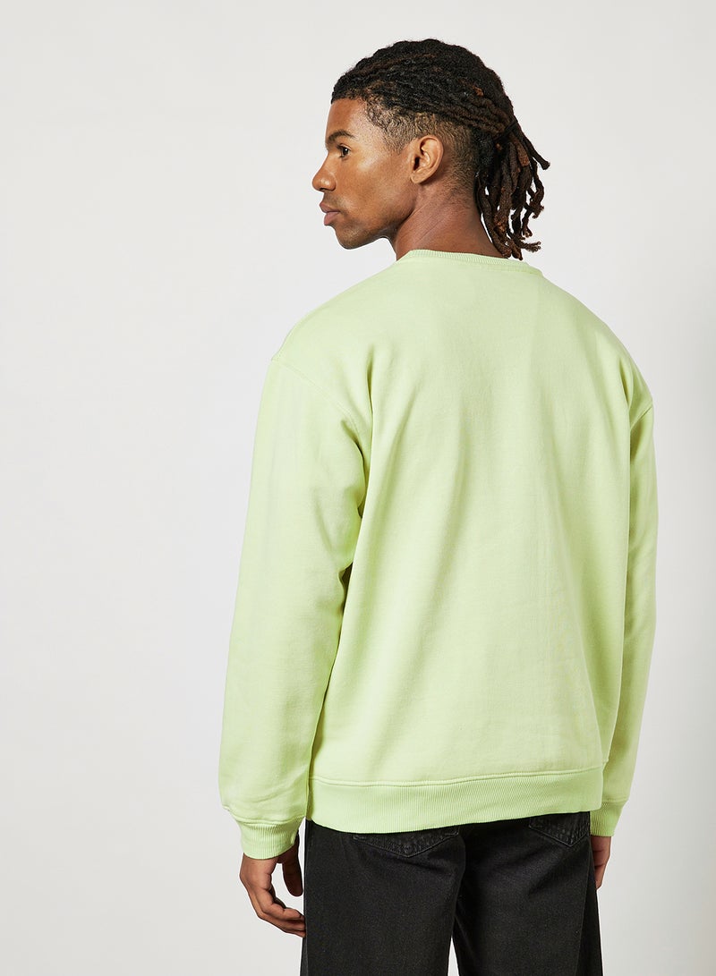 STATE 8 - Printed Sweatshirt Light Green - Image 1