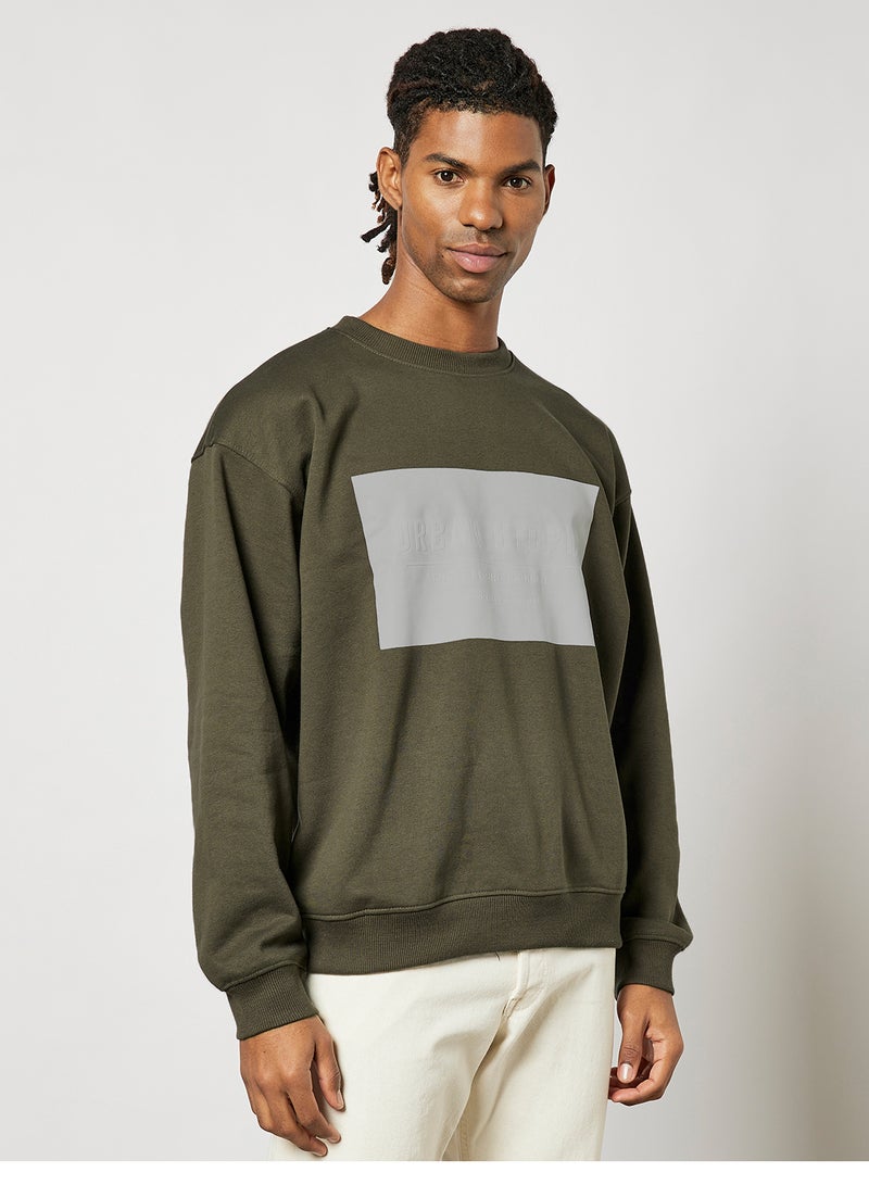 STATE 8 Printed Sweatshirt Brown - Image 1