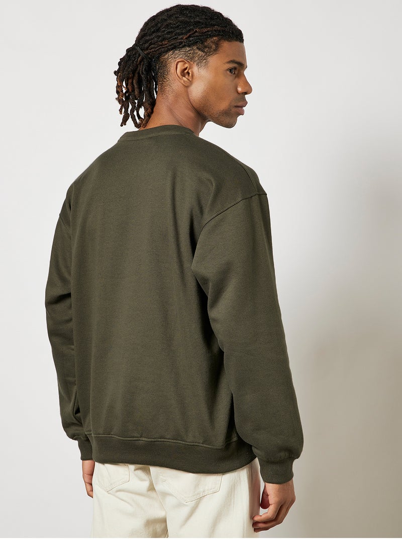 STATE 8 Printed Sweatshirt Brown - Image 2