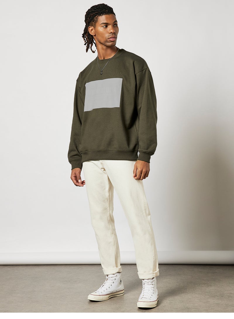 STATE 8 Printed Sweatshirt Brown - Image 3