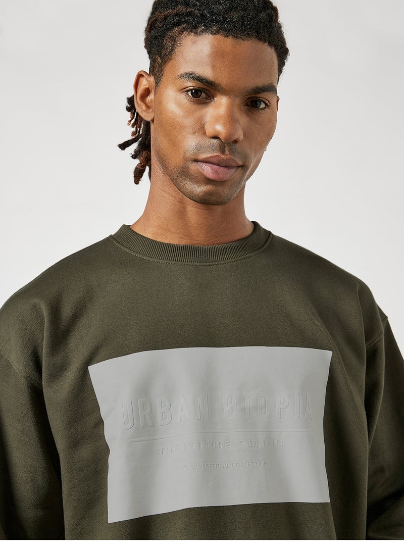 STATE 8 Printed Sweatshirt Brown - Image 4
