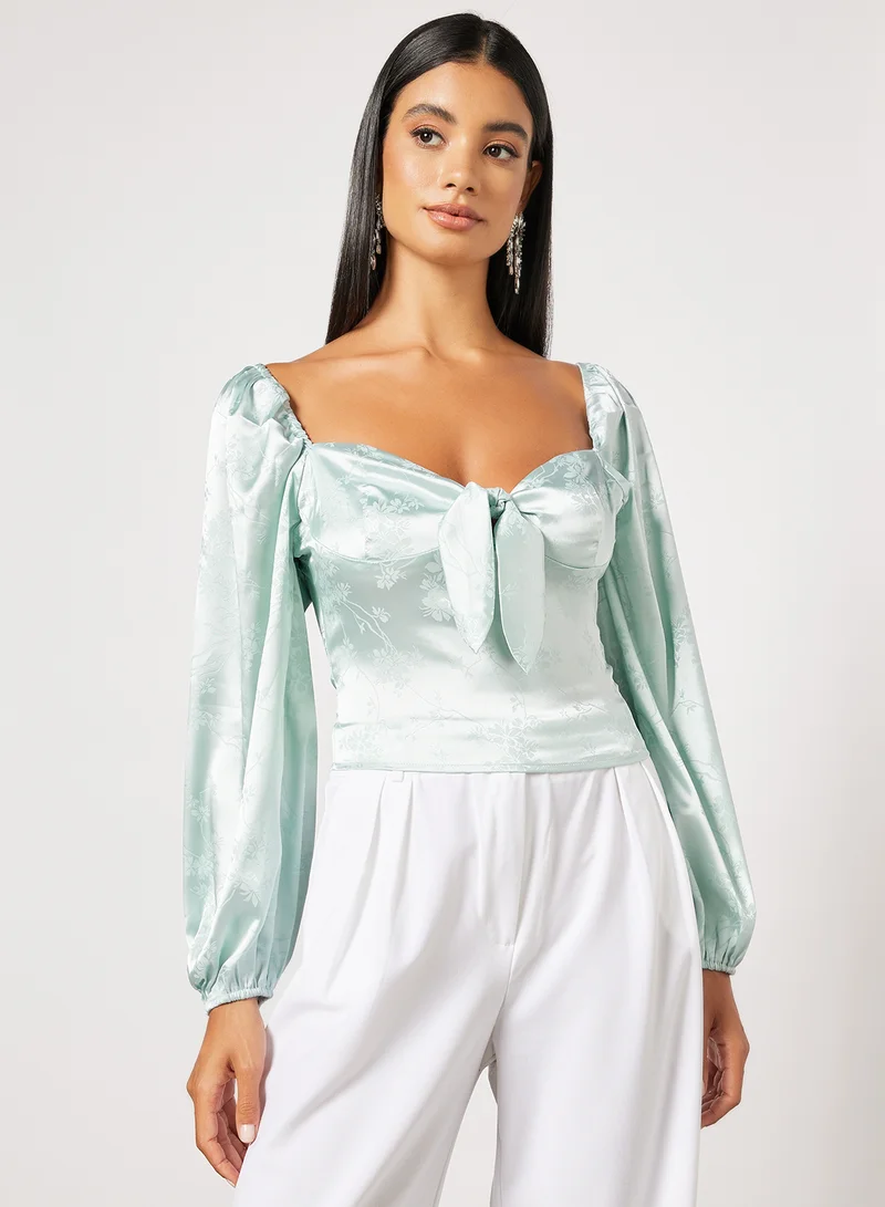 FEMME LUXE Tie Knot Corset Top