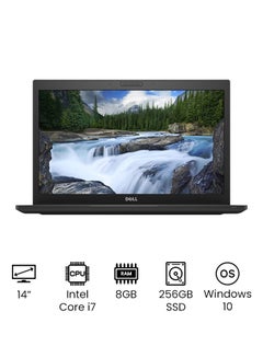 Renewed Latitude 7490 Business (Upgraded Version) Laptop With 14-Inch Full HD Display, Core i7 Processor/8GB RAM/256GB SSD/Intel HD Graphics 620/Windows 10 Black