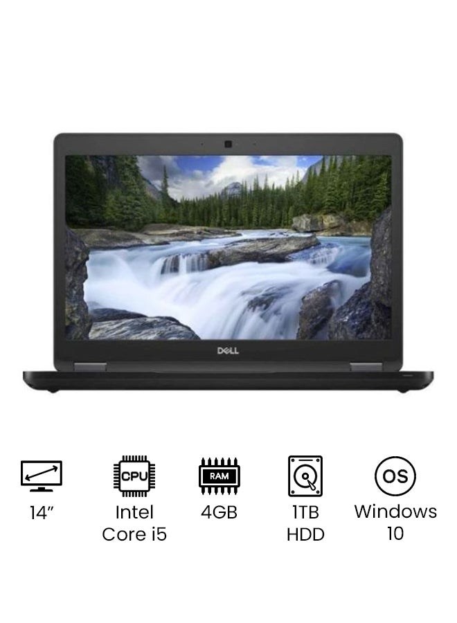 Latitude 5490 Laptop With 14-Inch Full HD Display, Core i5 Processor/4GB RAM/1TB HDD/Intel Integrated Graphics/Windows 10 Black