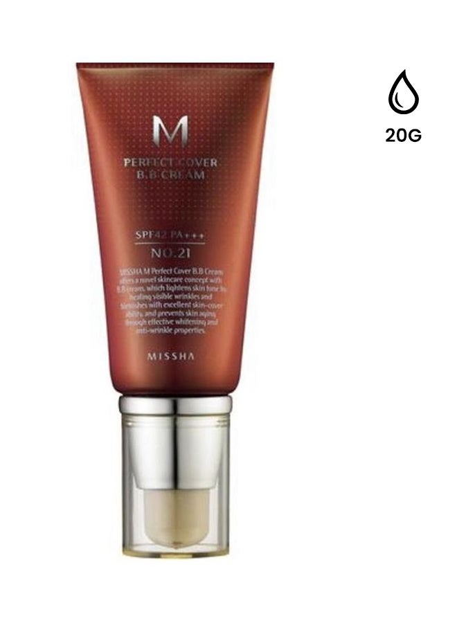 Missha M PERFECT COVER BB CREAM SPF42 beige - Image 1