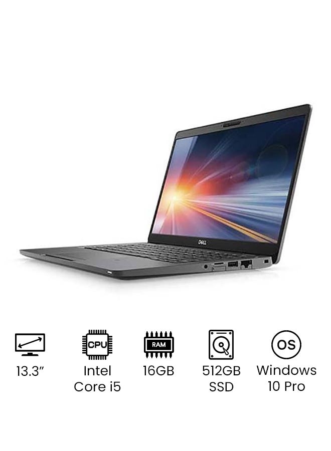 Latitude 5300 Laptop With 13.3-Inch Full HD Display, Core i5 8365U Processor/16GB RAM/512GB SSD/Intel UHD Graphics/Windows 10 Pro/International Version English/Arabic Black