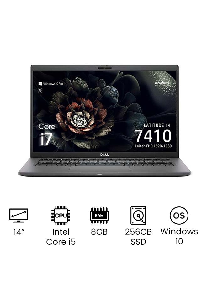 DELL - Dell Latitude 7410 Business (Upgraded Version) Laptop With 14-Inch Full HD Display, 10th Gen Core i5-10310U Processer/8GB RAM/256GB SSD/Intel UHD Graphics/Windows 10 /International Version English Black - Image 1