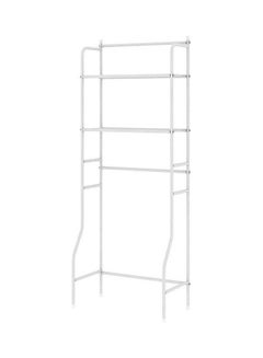Generic The Toilet Bathroom Storage Free Standing Metal Bathroom Organizer Storage Shelf White 160x25cm  - Image 1