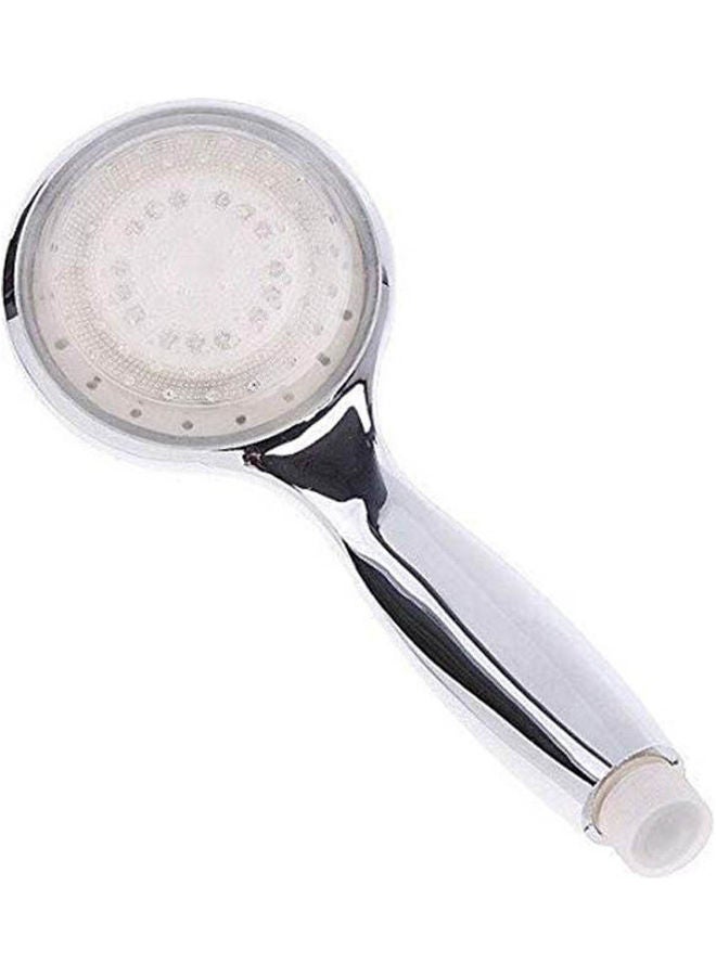 Led Shower Head With Three Color Controlled Silver - Image 1