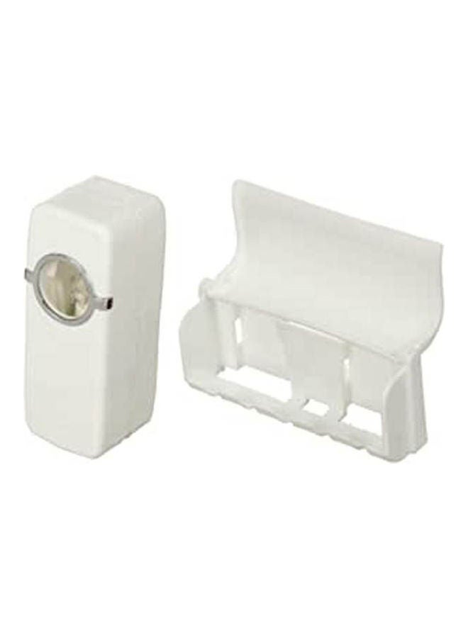 Generic - Plastic Toothpaste Dispenser And Toothbrushes Holder White - Image 1