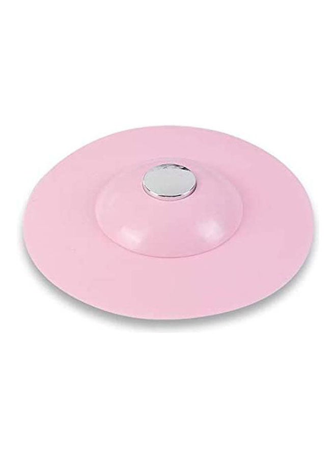 Bathtub Drain Tub Stopper, Silicone Bath Tub Drain Plug Cover And Strainers Pink - Image 1