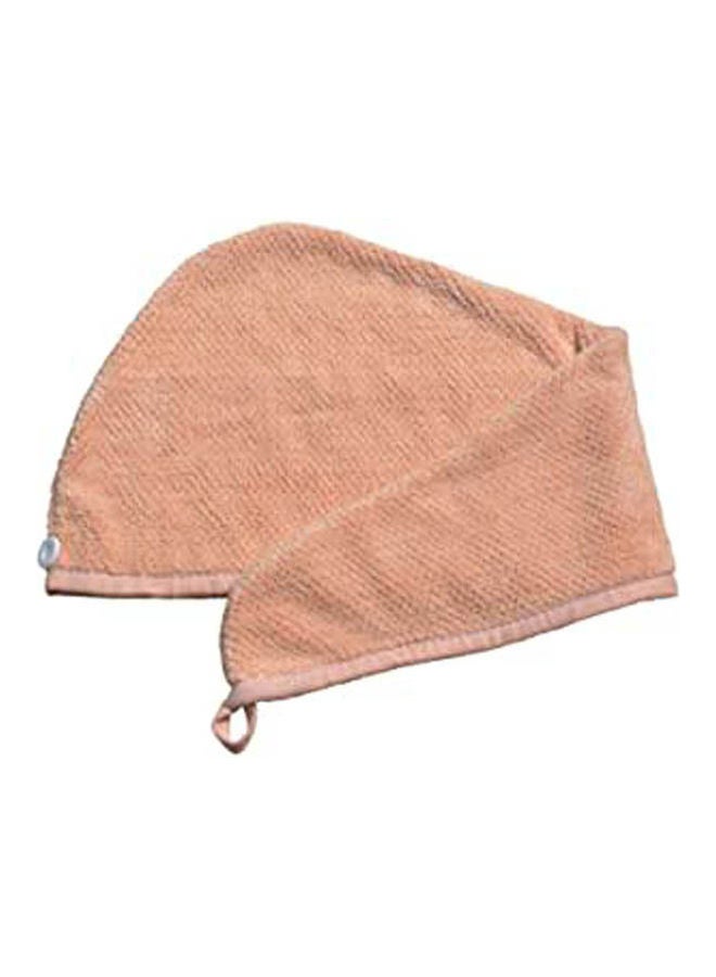Hair Towel Microfiber Soft Twist Hair Turban Wrap Fast Drying Cap Orange - Image 1