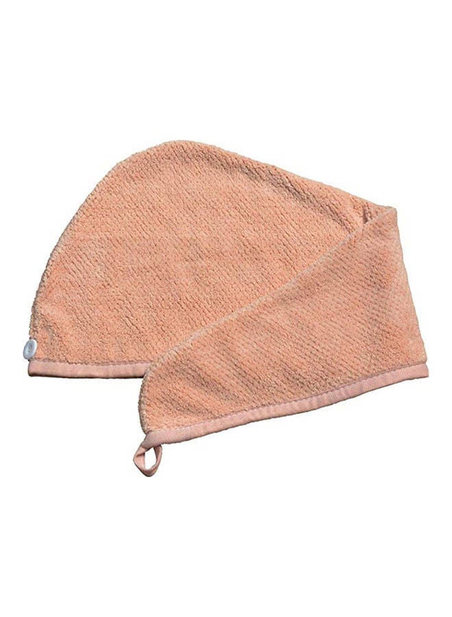 Hair Towel Microfiber Soft Twist Hair Turban Wrap Fast Drying Cap Orange - Image 1