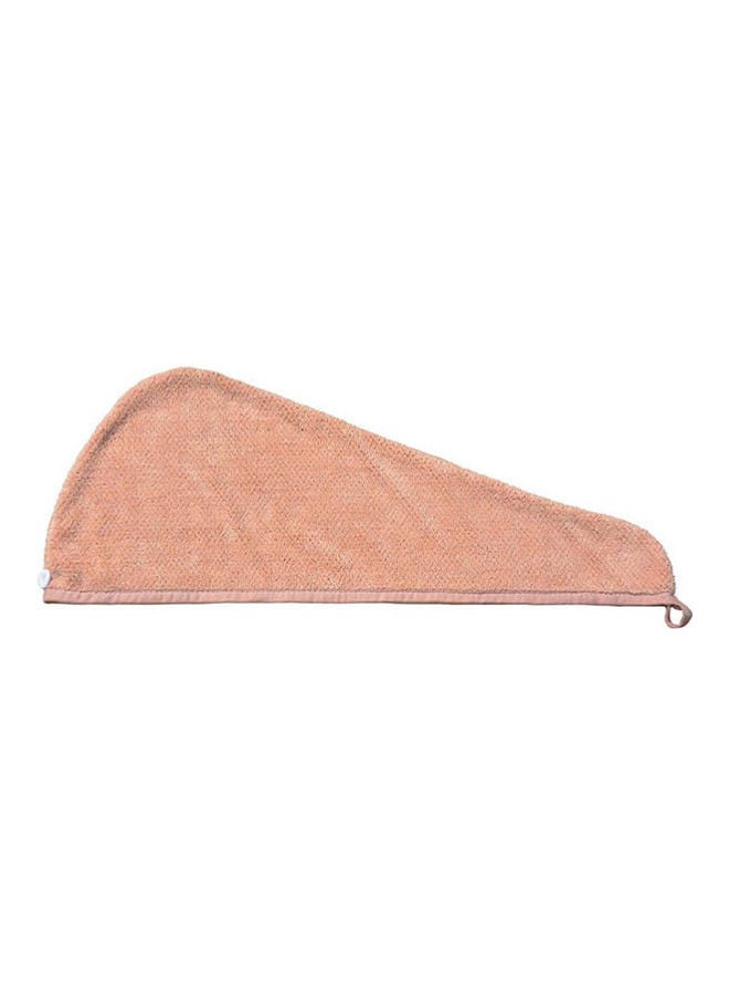 Hair Towel Microfiber Soft Twist Hair Turban Wrap Fast Drying Cap Orange - Image 2