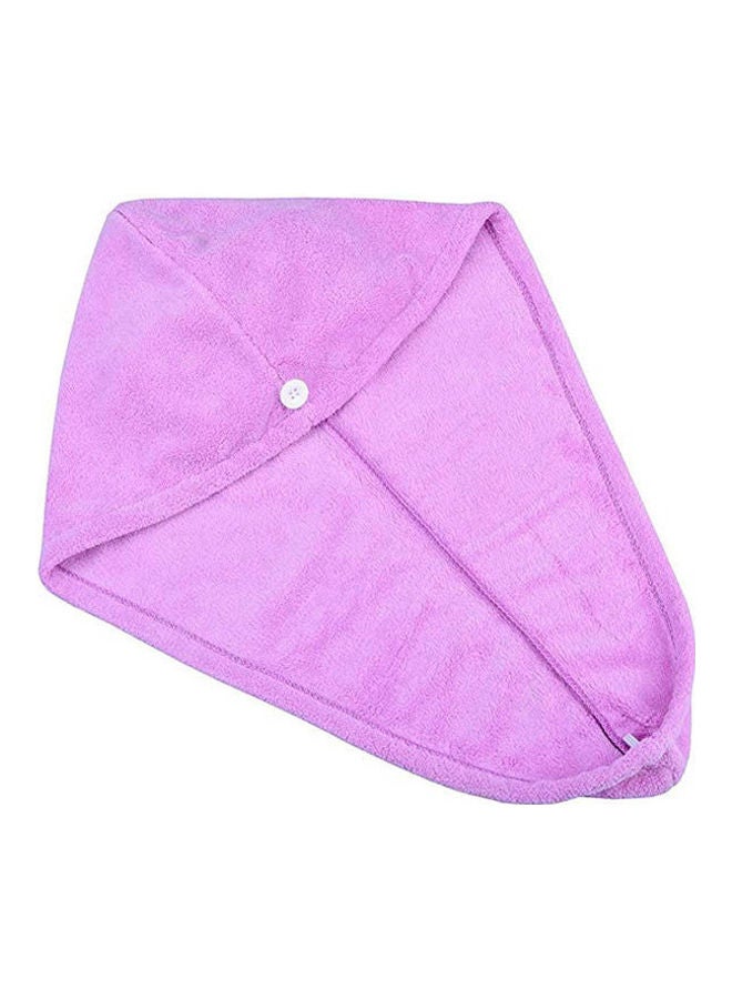 Lady'S Magic Hair Drying Hotel Towel Hat Quick Dry Beach Towel Head Towel Purple
