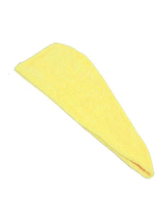 Dry Hair Cap, Towel Bath Hair Dry Turban Yellow - Image 1