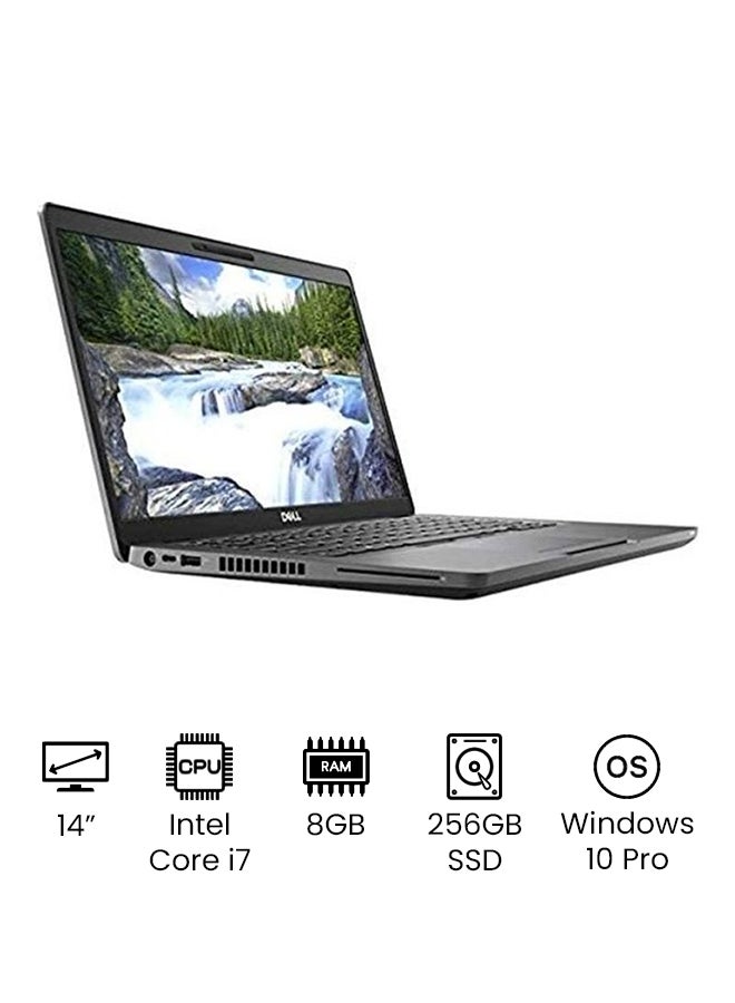 لابتوب لاتيتيود 5400 بشاشة مقاس 14 بوصة بدقة كاملة الوضوح ومعالج كور i7/ ذاكرة رام 8 جيجابايت/ محرك أقراص SSD سعة 256 جيجابايت/ بطاقة رسومات إنتل بدقة فائقة الوضوح/ نظام تشغيل ويندوز 10 برو/ إصدار عالمي أسود