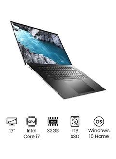 XPS 17 9710 Performance Ultrabook With 17 Inch UHD+  Full HD Display,  Intel Core i7-11800H/ 32 GB RAM/1TB SSD/  NVIDIA GeForce RTX 3060 6GB Graphics/ Windows 10 Home/International Version English/Arabic Silver