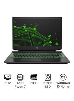 Pavilion Gaming Laptop 15-ec1046nr With 15.6 Inch Full HD Display, AMD Ryzen 7 4800H Processor/12GB RAM/512GB SSD/NVIDIA GeForce GTX 1660 Graphics Card/Windows 10 Home/International Version Black