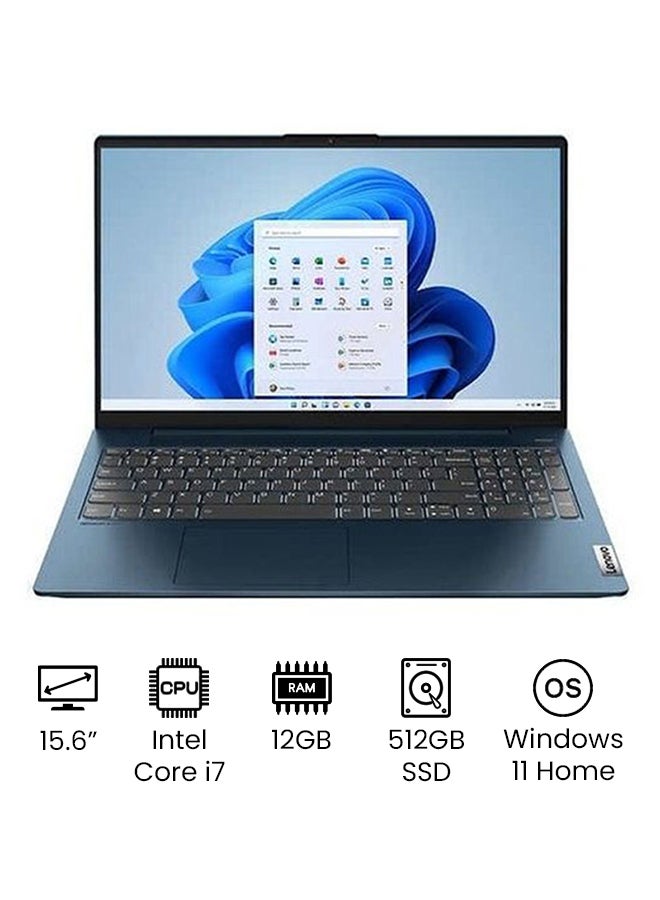 Lenovo - IdeaPad 5 15ITL05  (Upgraded Version) Laptop With 15.6-Inch FHD IPS Touchscreen Display, Intel Core i7-1165G7 Processor / 12GB RAM / 512GB SSD / Intel Iris Xe Graphics / Windows 11 Home / English Abyss English Abyss Blue - Image 1
