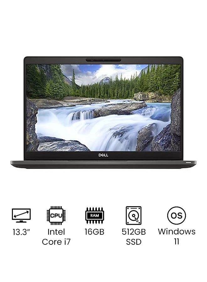 Latitude 5300 Laptop With 13.3-Inch Full HD Display, Core i7-8665U Processor/16GB RAM/512GB SSD/Intel UHD Graphics/Windows 11 /International Version/ English/Arabic black