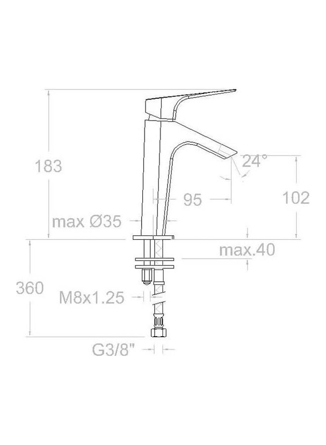 رامون سولر One Hand Basin Mixer -M 210101 Silver - Image 2