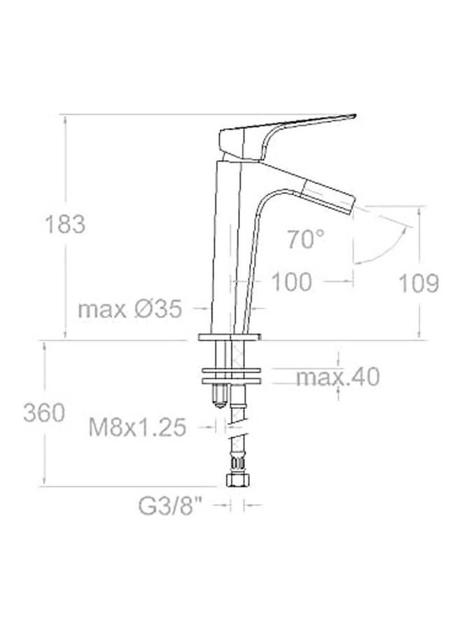 رامون سولر خلاط حوض بمقبض واحد من Waterfall 213101 - Image 2