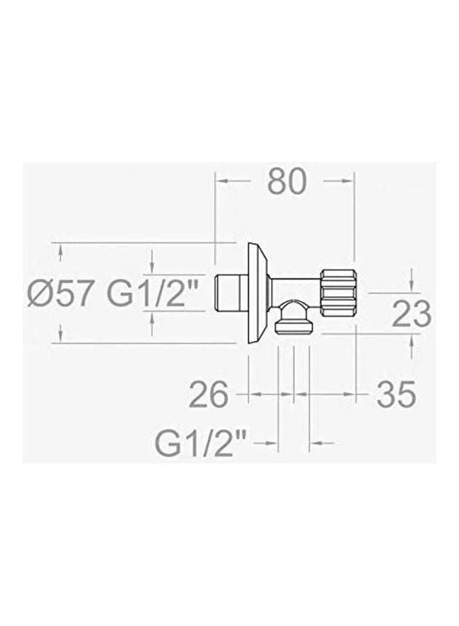 Ramon Soler 1/2 Faucet Angle Valve Silver - Image 2