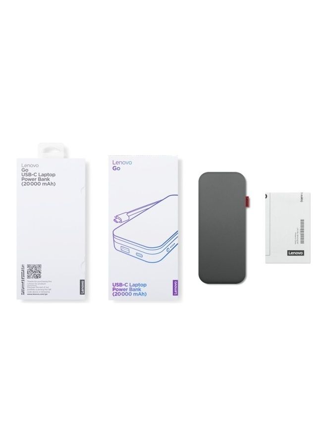 لينوفو - باور بنك جو USB-C للابتوب 20000.0 mAh رمادي - Image 1
