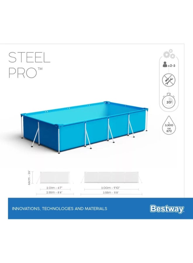 Bestway Deluxe Splash Frame Pool 300x201x66Cm 3300L -26-56404 1200Liters 1200Liters - Image 5