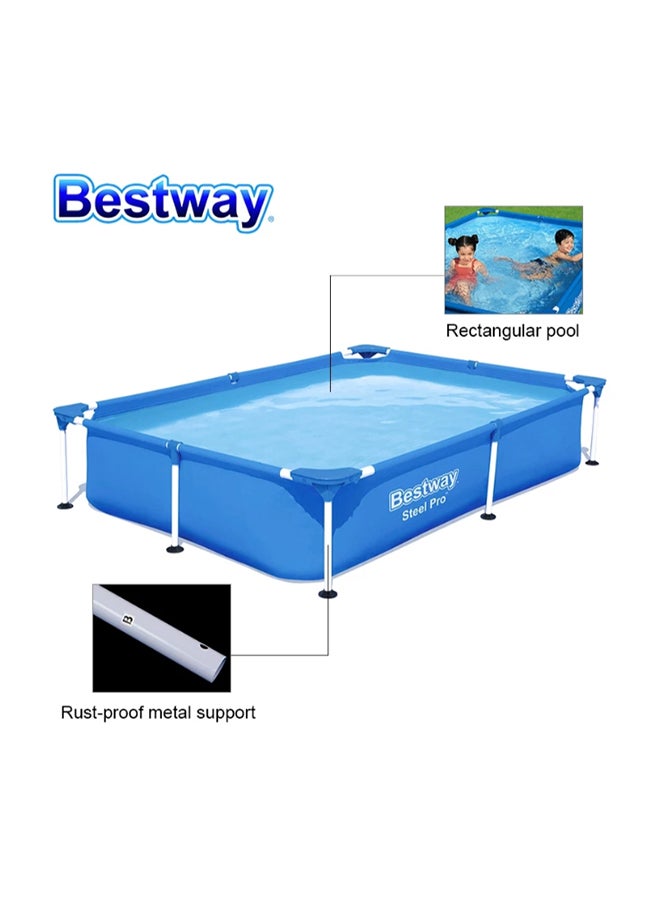 Bestway Superior Strength And Longer Durability Sturdy Rectangular Steel Pro Frame Swimming Pool For Kids 2.21x1.50meter 2.21x1.50meter - Image 3
