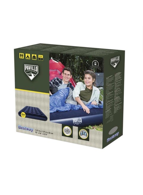 Flocked Air Bed/double 191x137x22cm  -26-67002