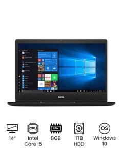 Latitude 3400 (Upgraded Version) Laptop With 14-Inch HD Display Intel Core i5 Processor/8GB RAM/1TB HDD/Intel HD Graphics/Windows 10/International Version English Black