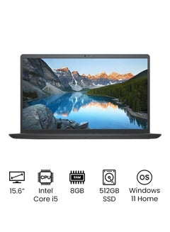 DELL Inspiron 15 3511-INS-4465 Laptop With 15.6 Inch Full HD Display, Core i5 Processor/8GB RAM/512 GB SSD/Nvidia GeForce MX 350 2GB Graphics/Windows 11 Home/International Version Black  - Image 1