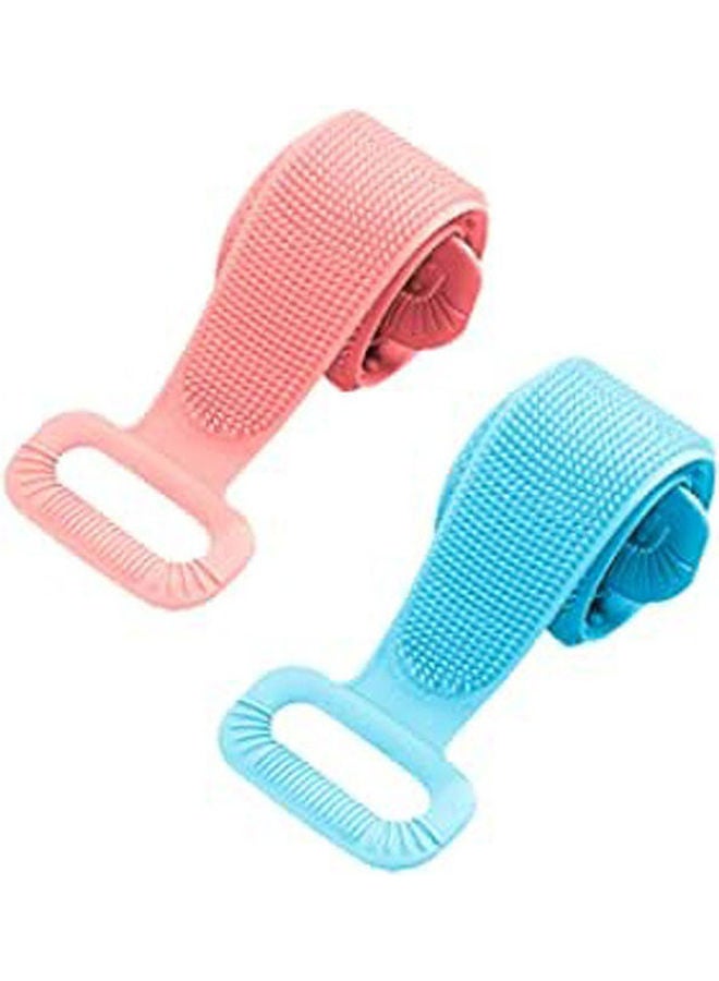 Generic Silicone Bath Body And Skin Brush Belt 2Pcs Multicolour 72cm 