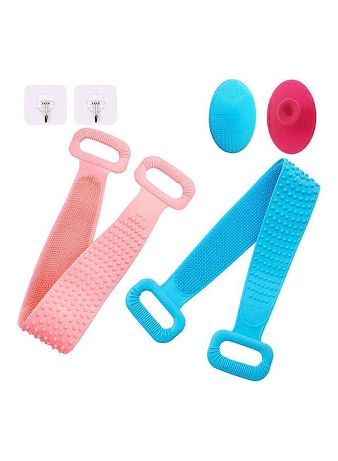 2Pcs Back Scrubber Shower Brush Multicolour 90cm