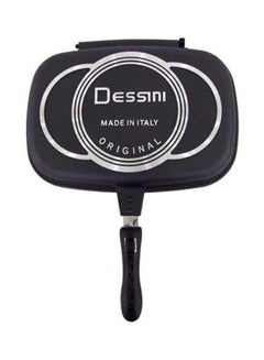DESSINI Aluminum Two-Sided Double Grill Non-Stick Pressure Pan Black 36cm 