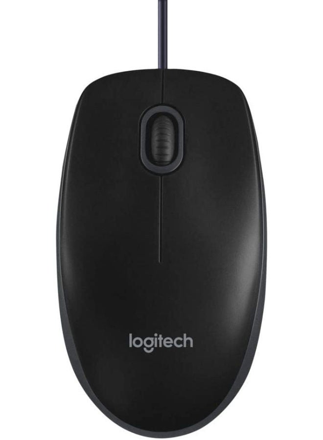 Logitech B100 Wired USB Mouse Black  - Image 1