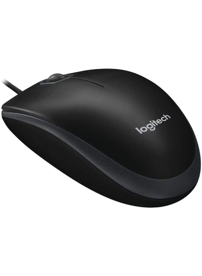 Logitech B100 Wired USB Mouse Black  - Image 2