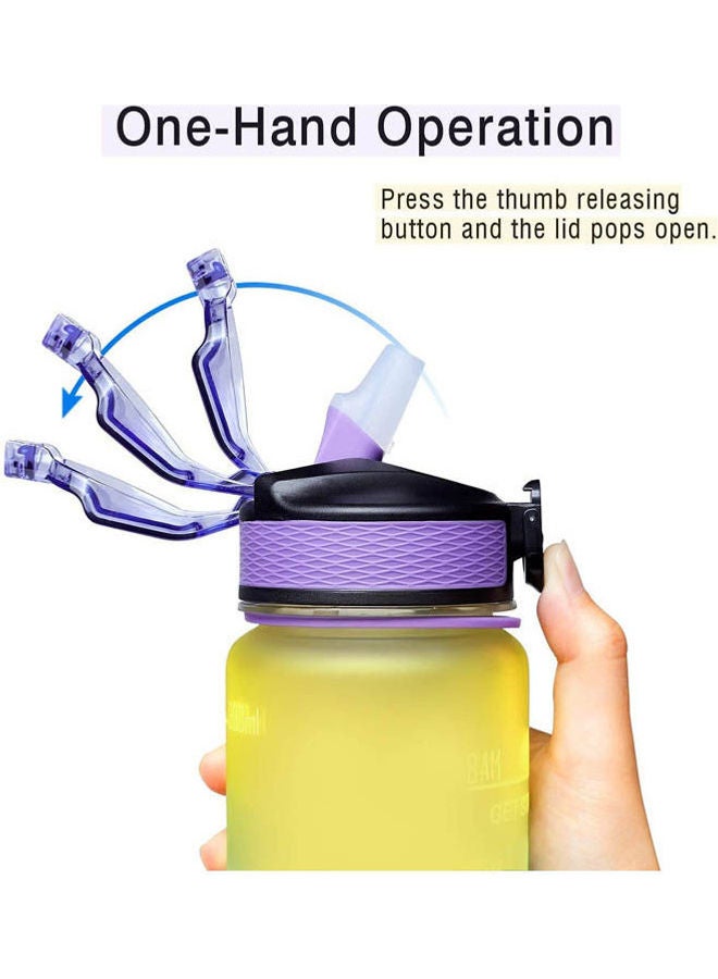 كوب ماء متدرج الألوان مع ختم زمني وقشة - Image 2