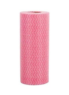 Generic 50Pcs/Roll Disposable Cleaning Towel Paper Towels Pink 26x7cm  - Image 1