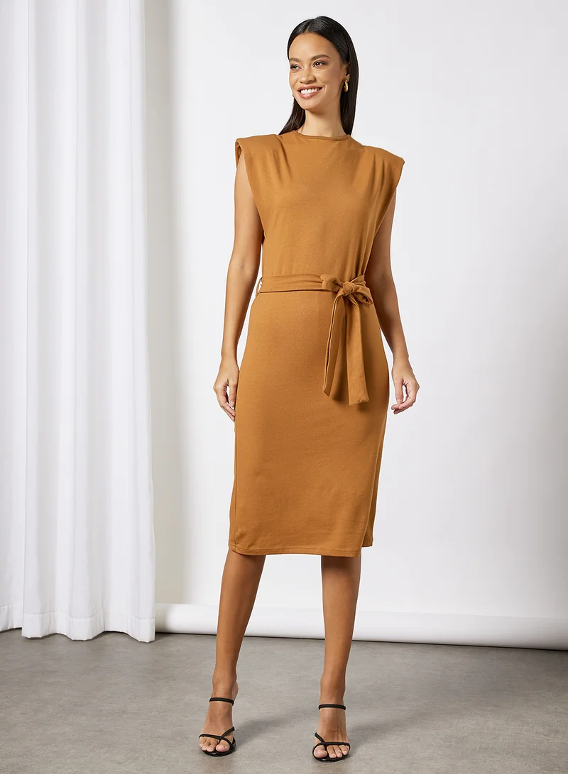 Sivvi x D'Atelier Padded Shoulder Dress