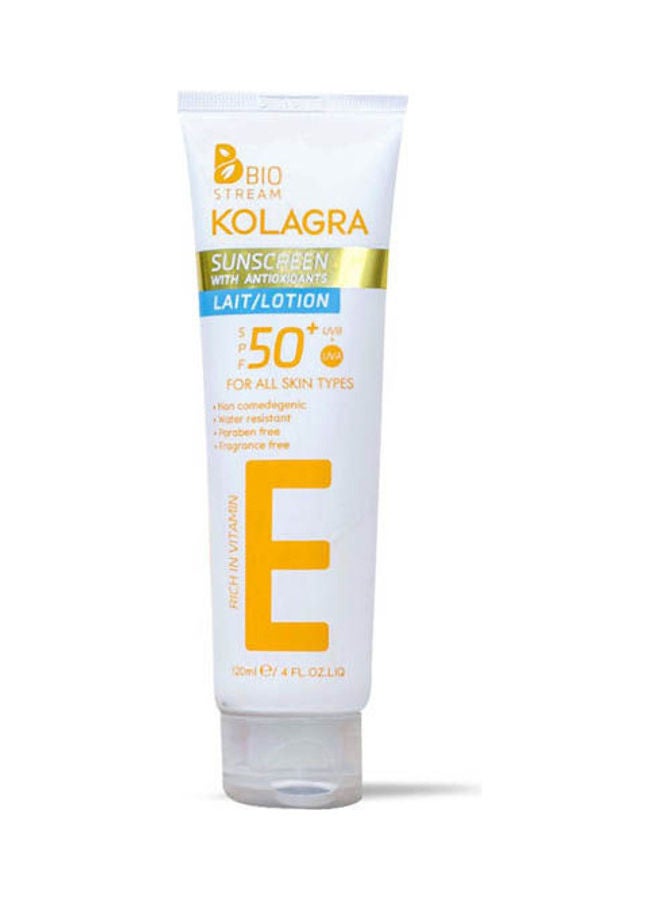 KOLAGRA Kolagra Sun Lotion Spf50+ White 120ml  - Image 1