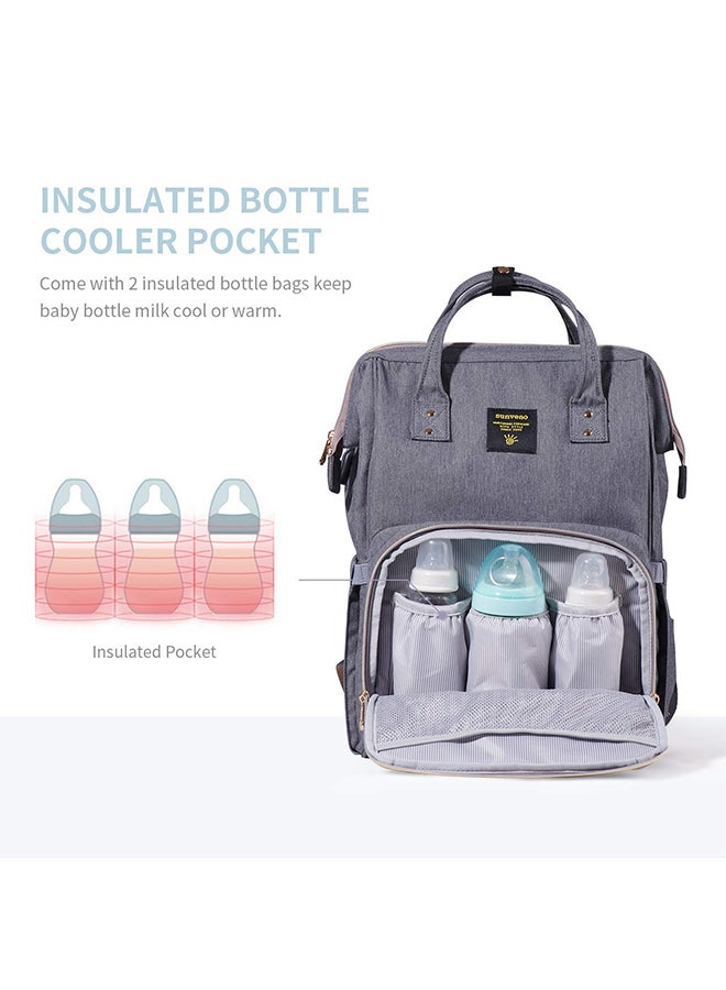 Multifunctional Large Capacity Baby Diaper Backpack With Waterproof Pocket And Zipper - v1649586729/N12740181A_3