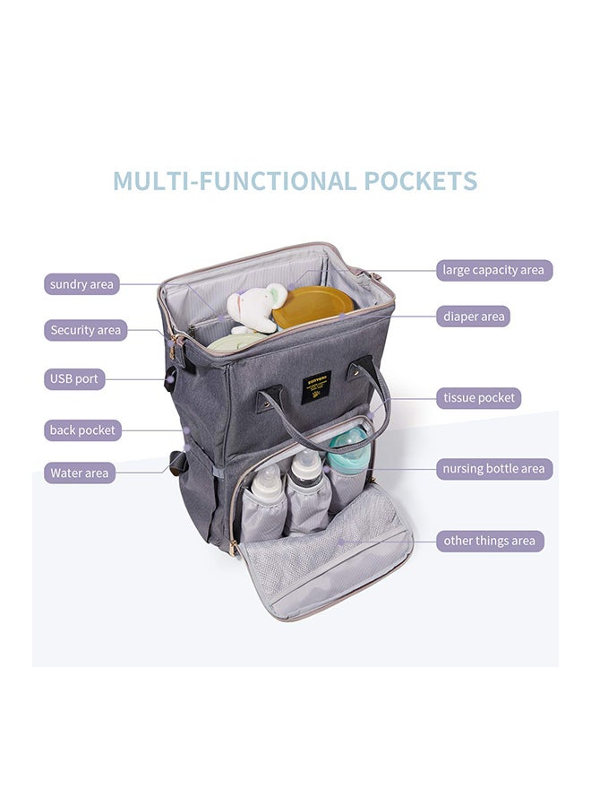 Multifunctional Large Capacity Baby Diaper Backpack With Waterproof Pocket And Zipper - v1649586729/N12740181A_6