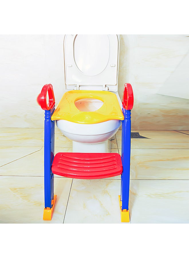 Large Anti-skid Toilet Plastic Ladder Chair With Padded Cushion and Adjustable Height